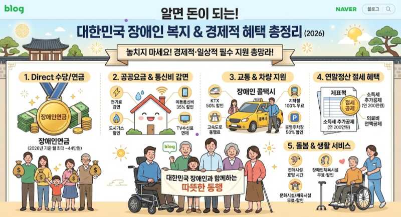 대한민국 장애인 복지 & 경제적 혜택 총정리
