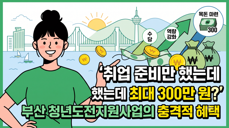 취업 준비만 했는데 최대 300만 원? 부산 청년도전 지원 사업의 충격적 혜택(문의전화)
