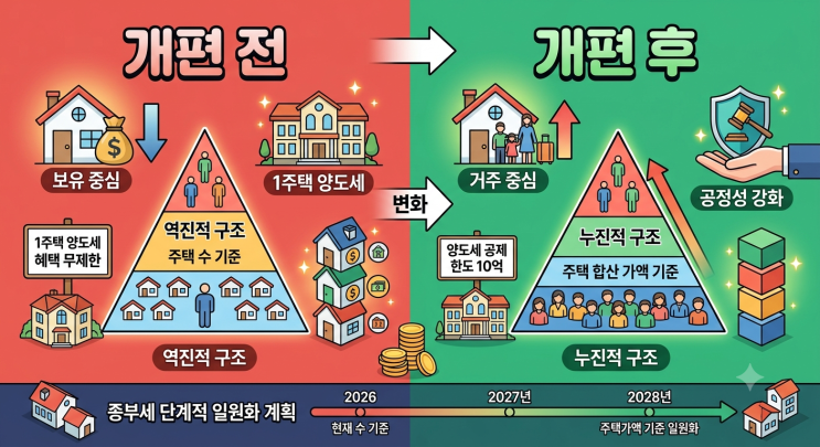 '2026년 부동산 세재 개편안' 종합분석 <b>종부세</b>와 양도세... 