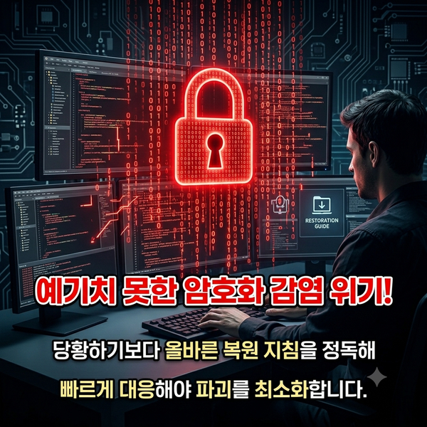 랜섬웨어 감염 시 대처법, 파일이 잠겼을 때 가장 먼저 해야 할 일