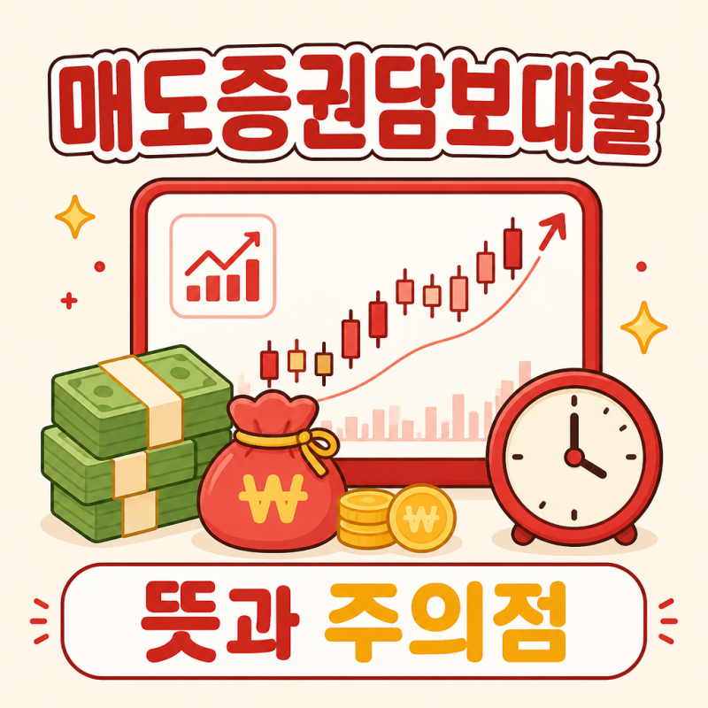 "주식 팔면 바로 현금?" 매도증권담보대출 뜻, 이자 10% 주의