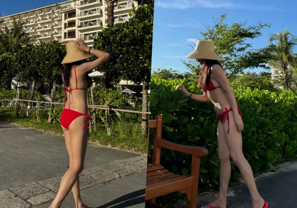 KBS 아나운서 출신 정다은, 깜짝 비키니 업로드…♥조우종 놀라겠네 | 정다은 섹시 레드 비키....