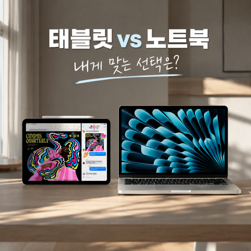 태블릿 vs 노트북, 대학생과 직장인에게 맞는 선택은?