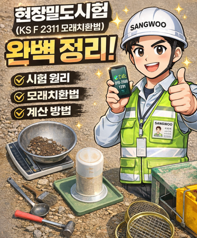 들밀도 시험 (현장 밀도 시험 Field Density Test)
