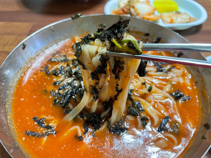 [묵호] 오뚜기칼국수 | 정말 친절하셨던... 강원도 동해 장칼국수 맛집 / 장칼국수