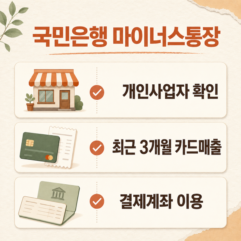 개인사업자 안전한 6천만원 대출 방법, 소상공인 KB국민은행 마이너스통장 개설 방법