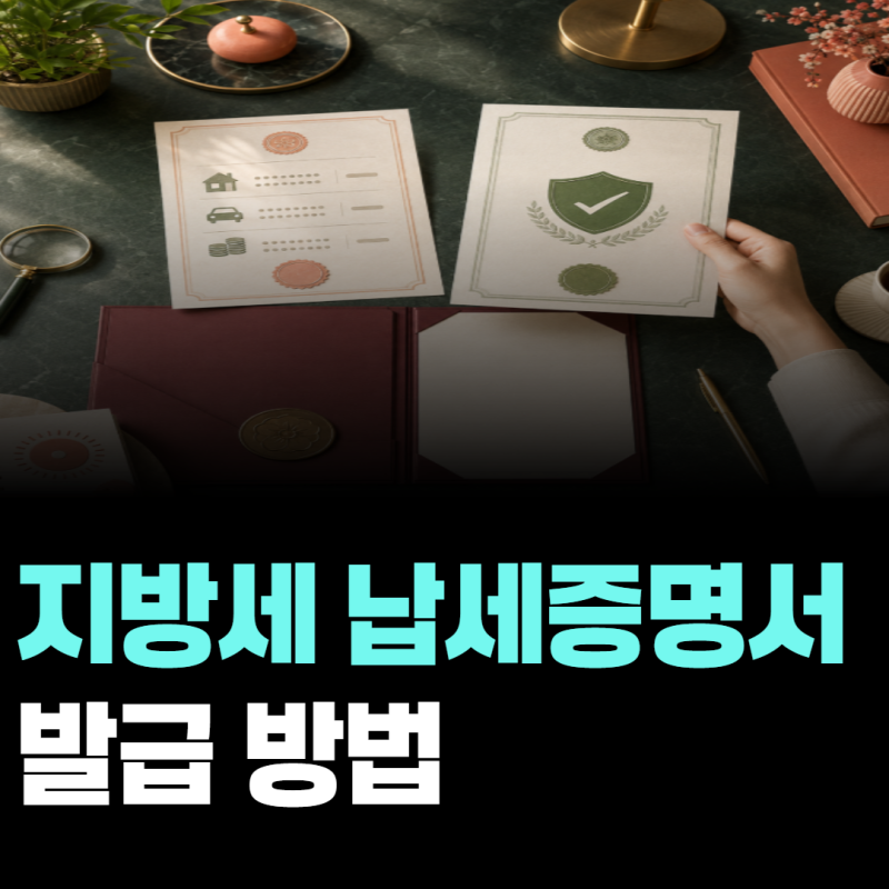 지방세 납세증명서 발급 방법, 세목별 과세증명서를 내면 안 되는 이유