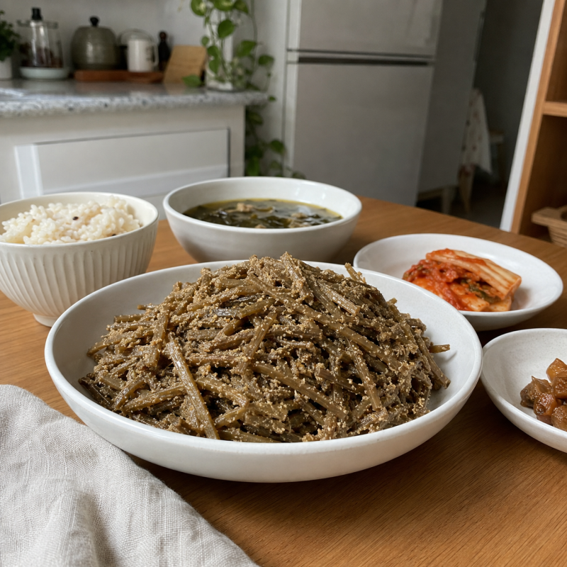 토란대 들깨볶음 황금레시피, 아린맛 잡는 소금 삶기가 핵심