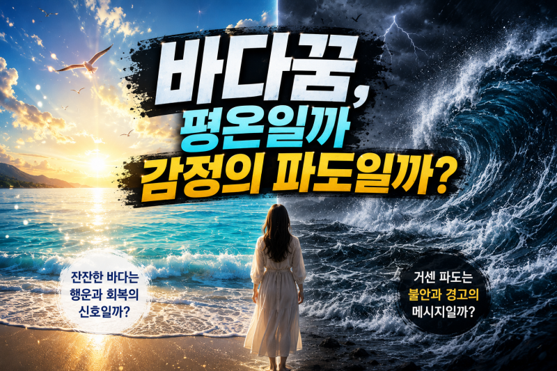 바다꿈 해몽 50가지｜맑은 바다·파도치는 바다·바다에 빠지는 꿈 총정리