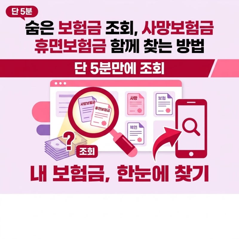 미수령금 12조원 시대, 숨은 보험금 조회 사망보험금 휴면보험금 함께 찾는 방법과 수령 기준
