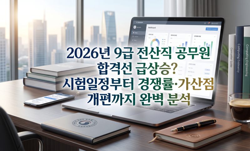2026년 9급 전산직 공무원 합격선 급상승? 시험일정부터 경쟁률 가산점 개편까지 완벽 분석