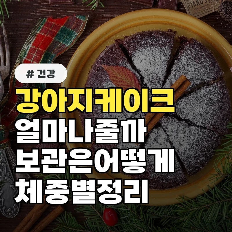 강아지케이크 보관법과 급여량, 반려견 체중별로 정리