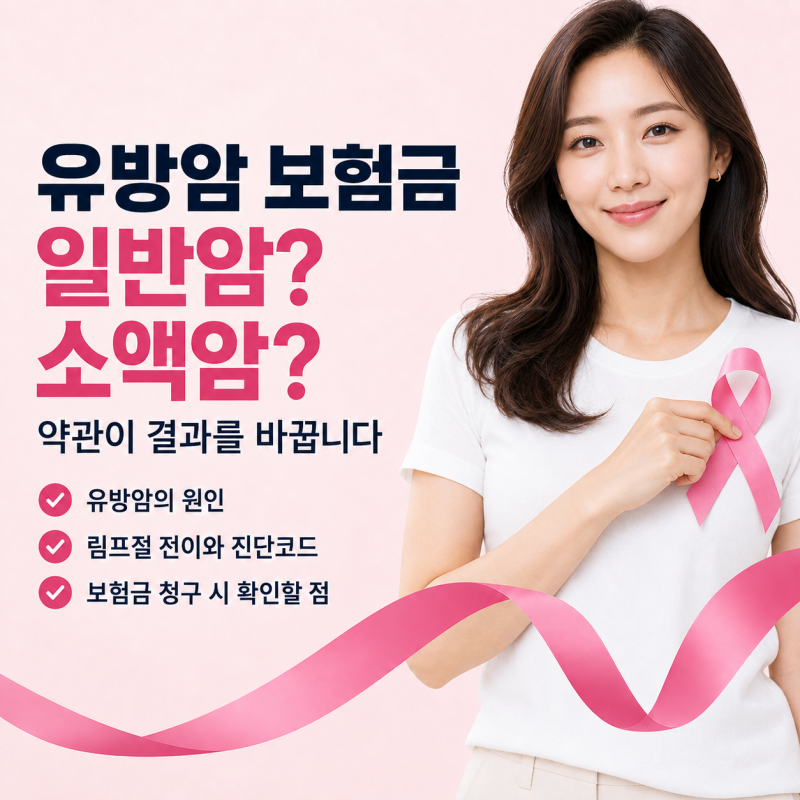 유방암 보험금, 왜 누구는 일반암이고 누구는 소액암일까요?가입한 보험의 약관이 결과를 바....
