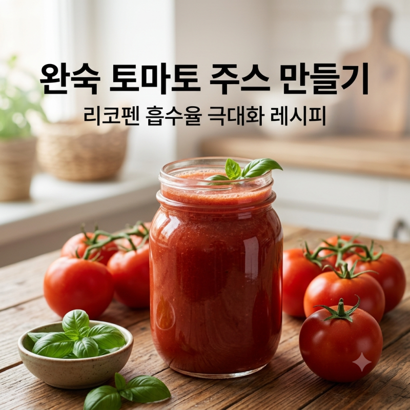 완숙토마토 주스 만들기, 리코펜 흡수율 극대화 레시피
