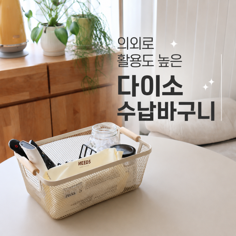 이케아 안 부러운 정리꿀템! 다이소 수납바구니 활용법