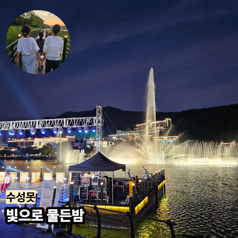 대구 수성못 음악분수 야경명소