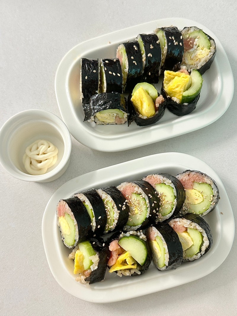 간단 김밥 레시피 세가지!!! (김밥천재가 될거야...)