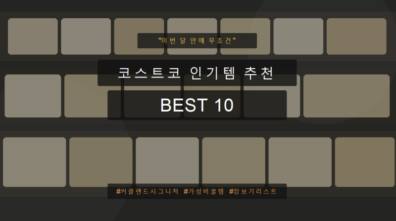 코스트코 인기템 추천 BEST10 | 8월 꼭 사야하는 코스트코 필수템 가격정리