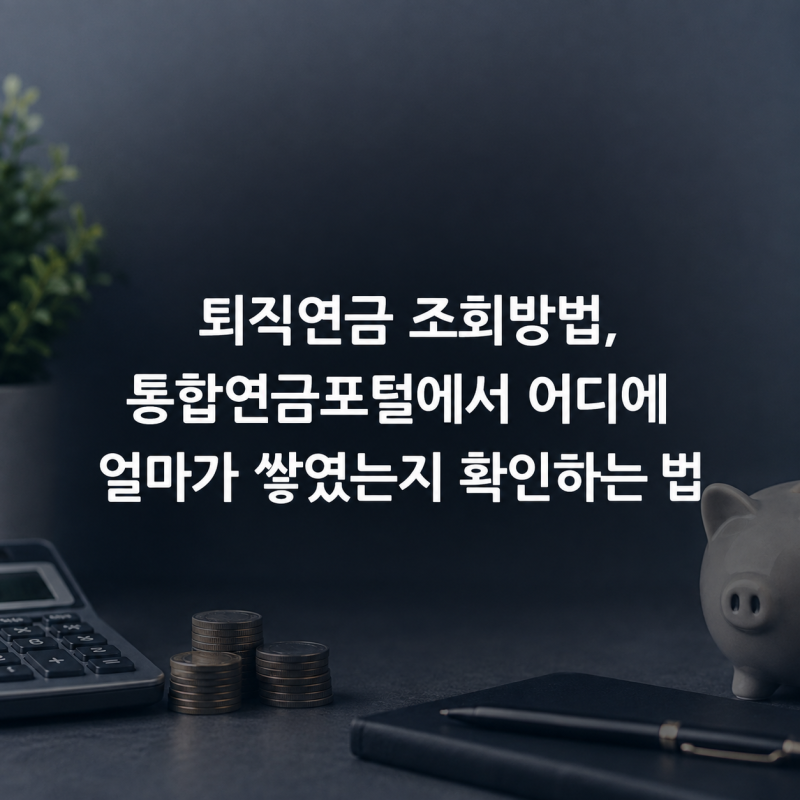 퇴직연금 조회방법, 통합연금포털에서 어디에 얼마가 쌓였는지 확인하는 법