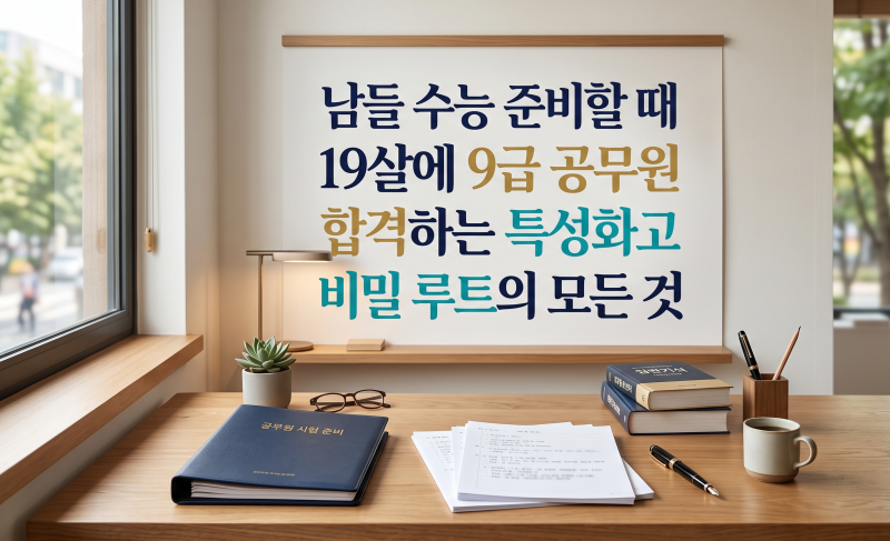 남들 수능 준비할 때 19살에 9급 공무원 합격하는 특성화고 비밀 루트의 모든 것