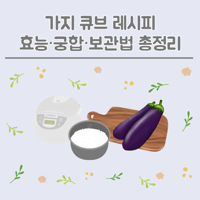 [중기 이유식] 가지 큐브 레시피｜가지 손질법｜효능·궁합·보관법 총정리