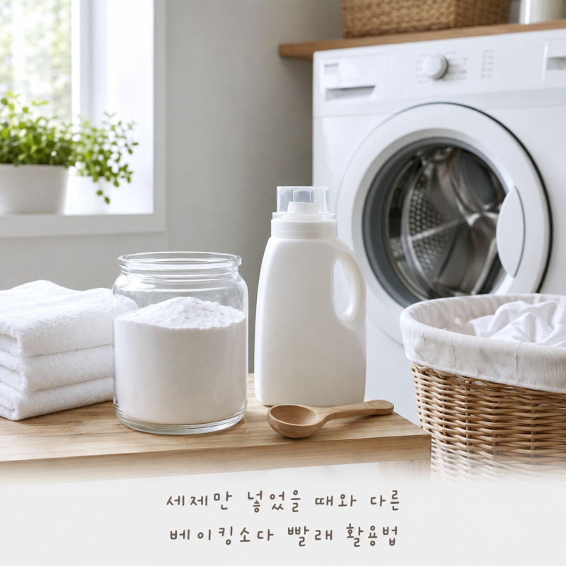 세제만 넣었을 때와 다른 베이킹소다 빨래 활용법