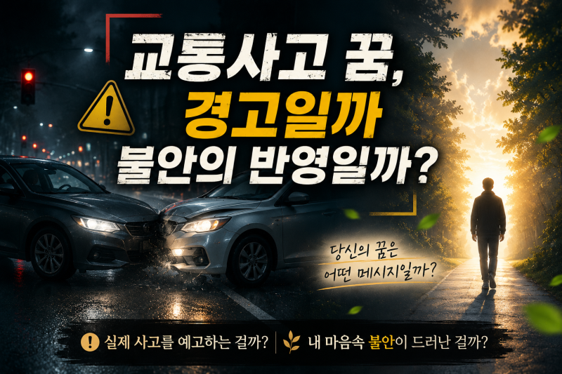 교통사고 꿈 해몽 50가지｜내가 사고 나는 꿈·가족 교통사고·사고를 피하는 꿈 총정리