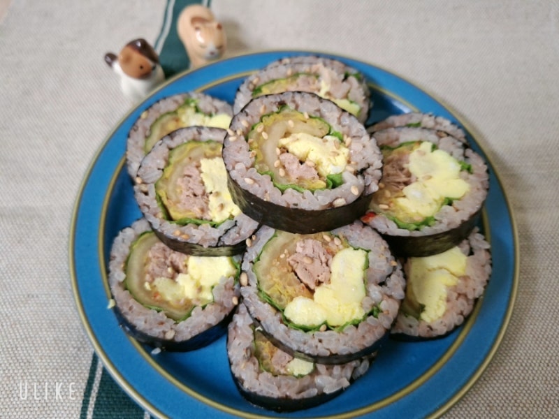 불 안쓰는 요리 10분 컷! 감칠맛 폭발 묵은지참치김밥 레시피(다이어트 레시피) 전자레인지 ....