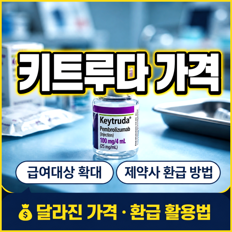 키트루다 급여 대상 확대 후 달라진 가격과 제약사 환급 방법