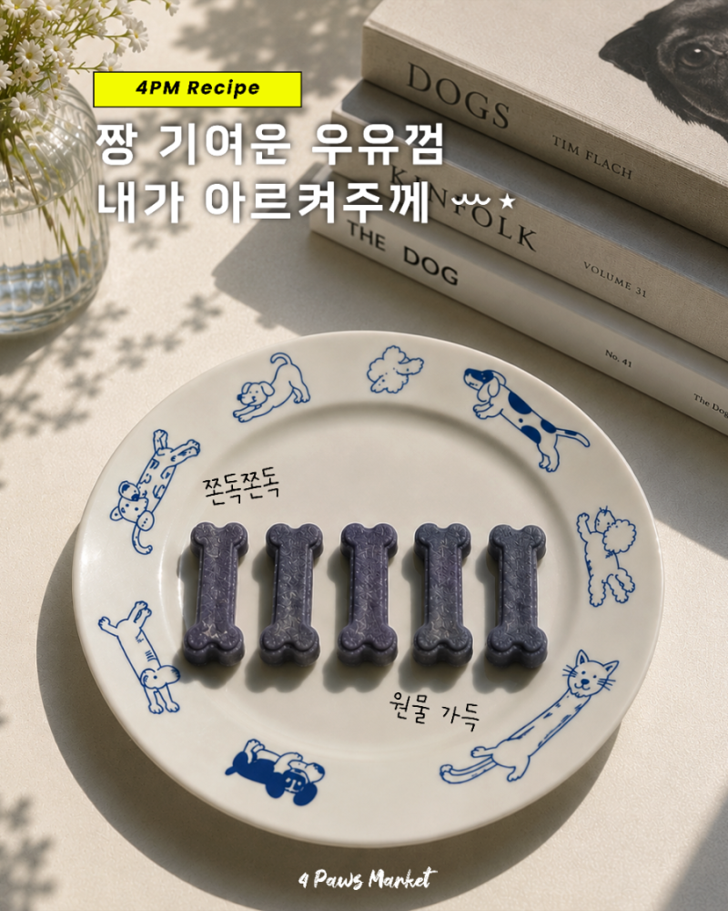 강아지 우유껌 만들기 | 블루베리 강아지 수제간식 레시피 | Recipe Lab #001 | 네발마켓