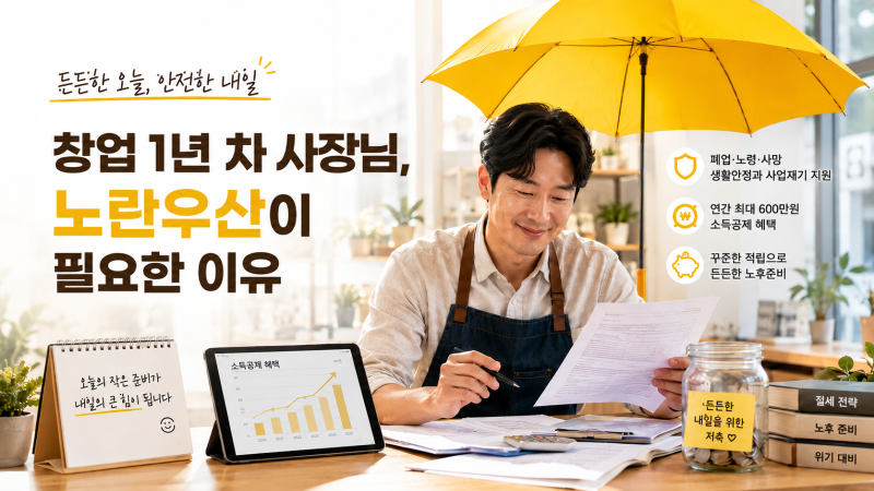 창업 1년 차 초보 사장님이 필수적으로 노란우산에 가입해야 하는 진짜 이유