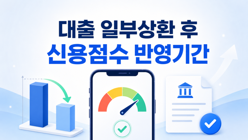대출 일부상환하면 신용점수 언제 오를까｜KCB·NICE 반영기간