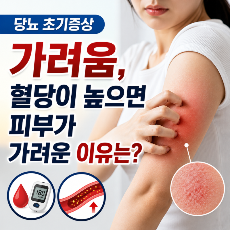 당뇨 초기증상 가려움, 혈당이 높으면 피부가 가려운 이유는?
