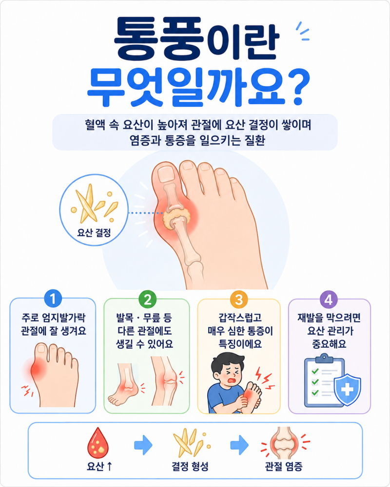 통풍 초기증상과 원인, 치료·좋은 음식·나쁜 음식 및 식단 총정리
