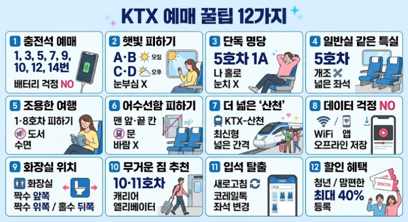 KTX 예매 전 필독! 모르면 무조건 손해 보는 명당자리 꿀팁 12가지