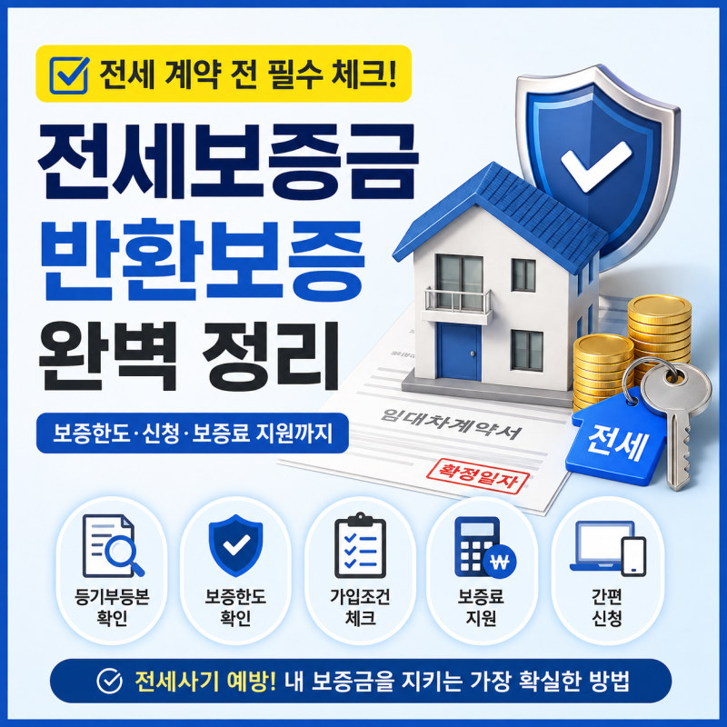 전세보증금 반환보증 꼭 가입해야 할까? 신청 전 체크할 7가지