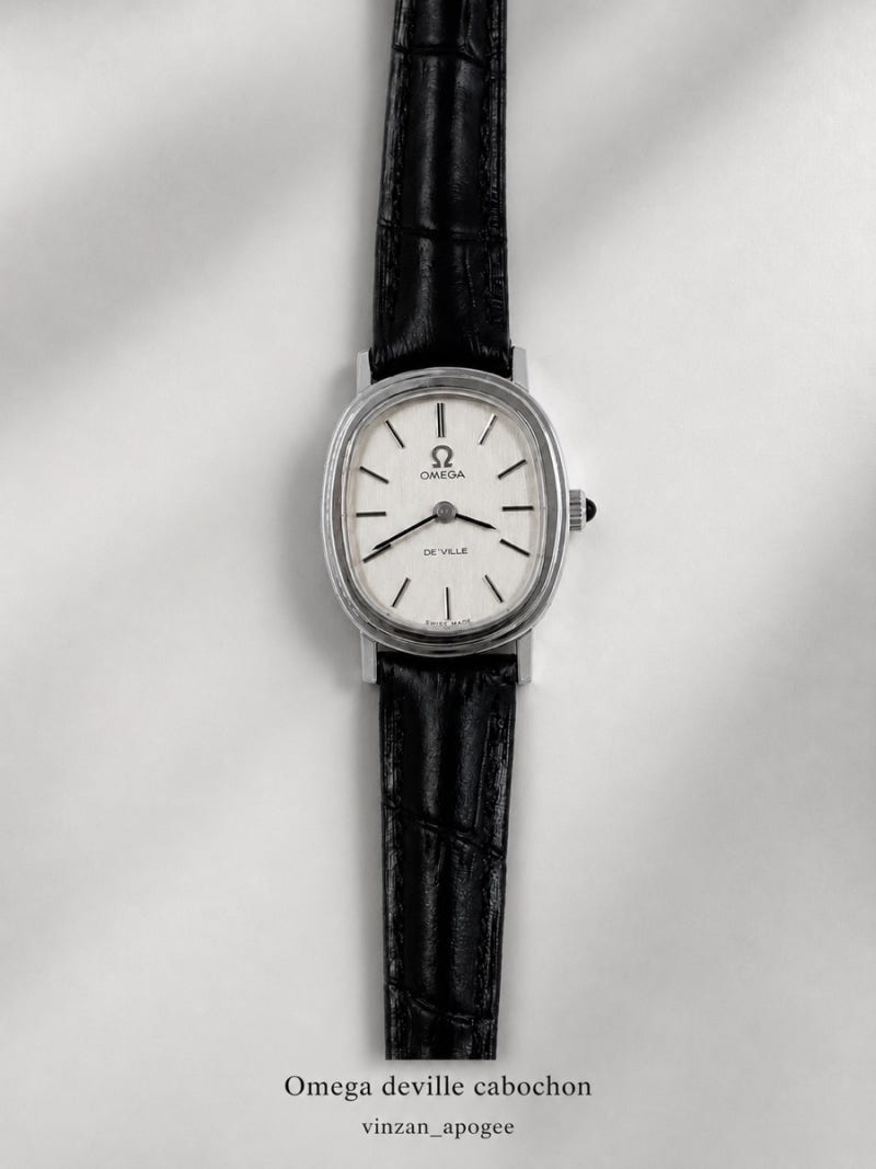 Omega deville cabochon crown leather watch(오메가 드빌 카보숑 크라운 가죽 시계) (배우 이청아 시계)