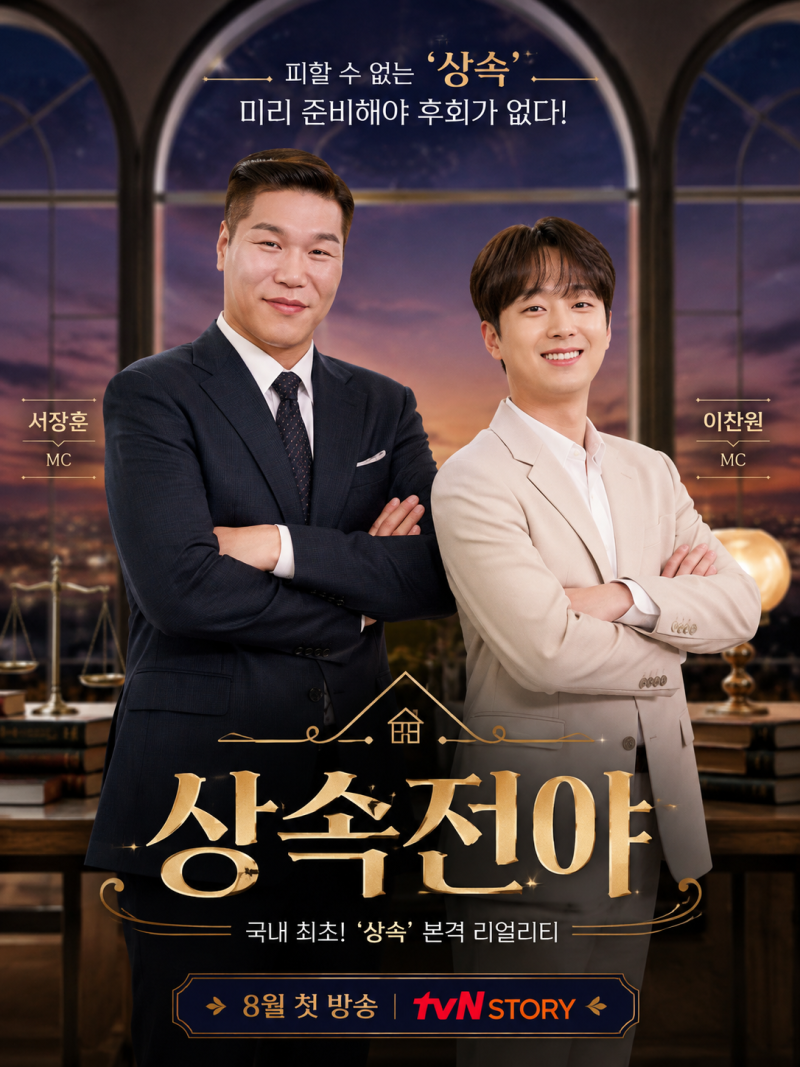 "서장훈·이찬원 조합이라니?" 국내 최초 '상속 예능' 나온다...벌써부터 반응 폭발(상속전야)