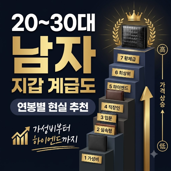 20~30대 남자 지갑 계급도｜가성비부터 에르메스까지 가격 낮은 순 총정리