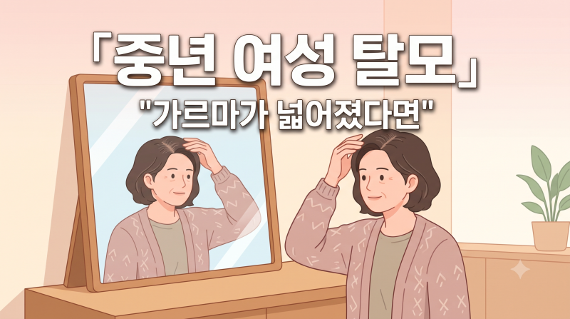 가르마가 넓어졌다면? — 중년 여성탈모와 갱년기