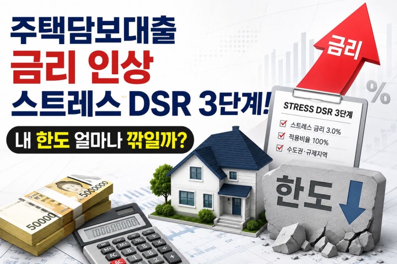 주택담보대출 금리 인상과 스트레스 DSR 3단계! 내 한도 얼마나 깎일까?