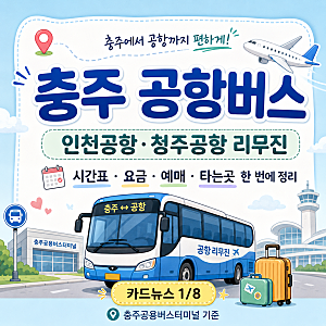 충주 공항버스, 인천공항·청주공항 리무진 시간표 요금 예매 타는곳 한 번에 정리