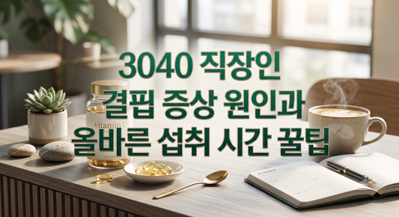 3040 직장인 비타민D 결핍 증상 원인과 올바른 섭취 시간 꿀팁