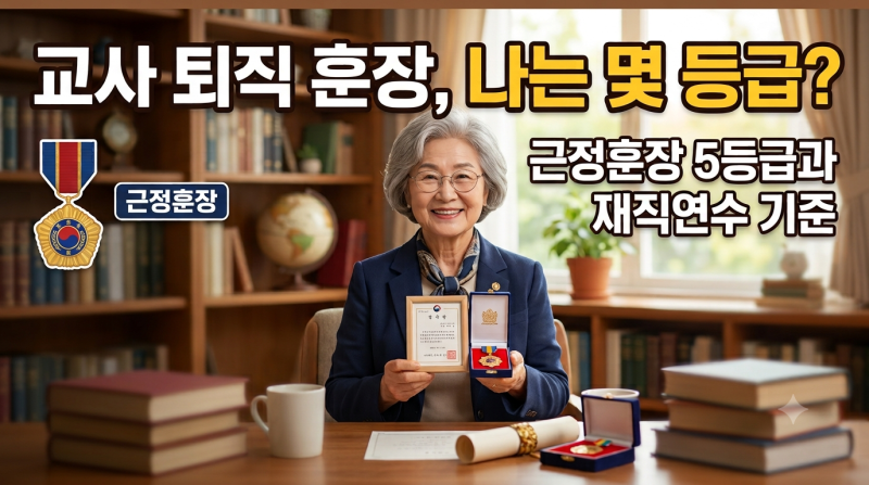 교사 퇴직 훈장, 나는 몇 등급? – 근정훈장 5등급과 재직연수 기준