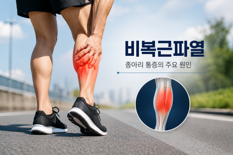 기흥역정형외과 종아리에서 뚝 소리와 통증이 생겼다면? 비복근파열