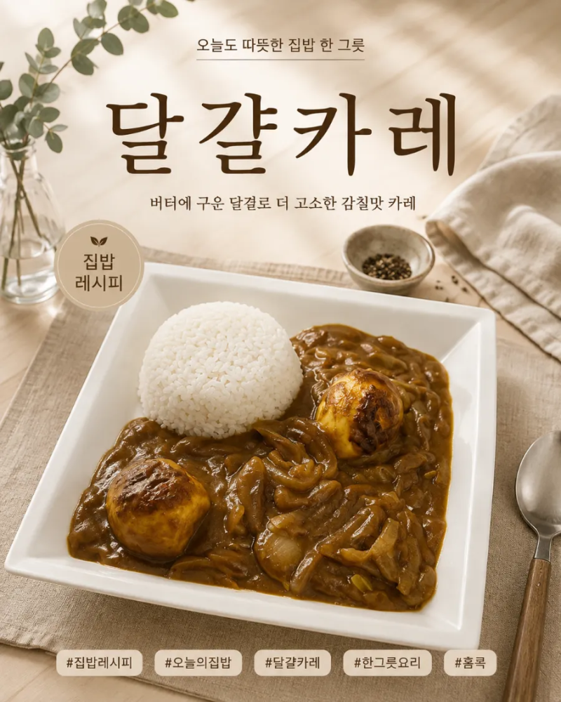 달걀카레 레시피 버터에 구운 계란카레 감칠맛 제대로 살리는 방법