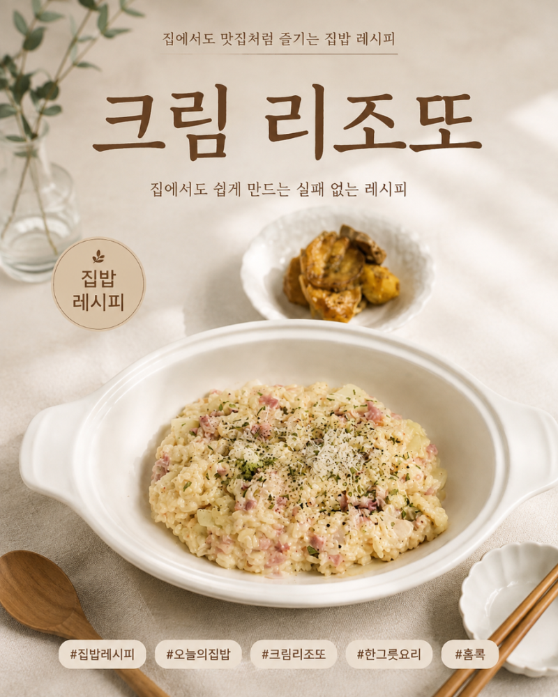 아이도 잘 먹는 까르보나라 리조또 레시피 밥으로 간단하게 만들기