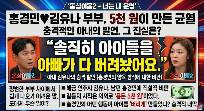 동상이몽2 홍경민, 5천 원이 만든 균열