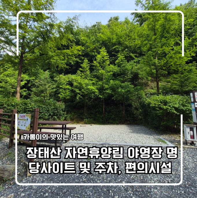 장태산 자연휴양림 야영장 명당사이트 및 주차, 편의시설 총정리!