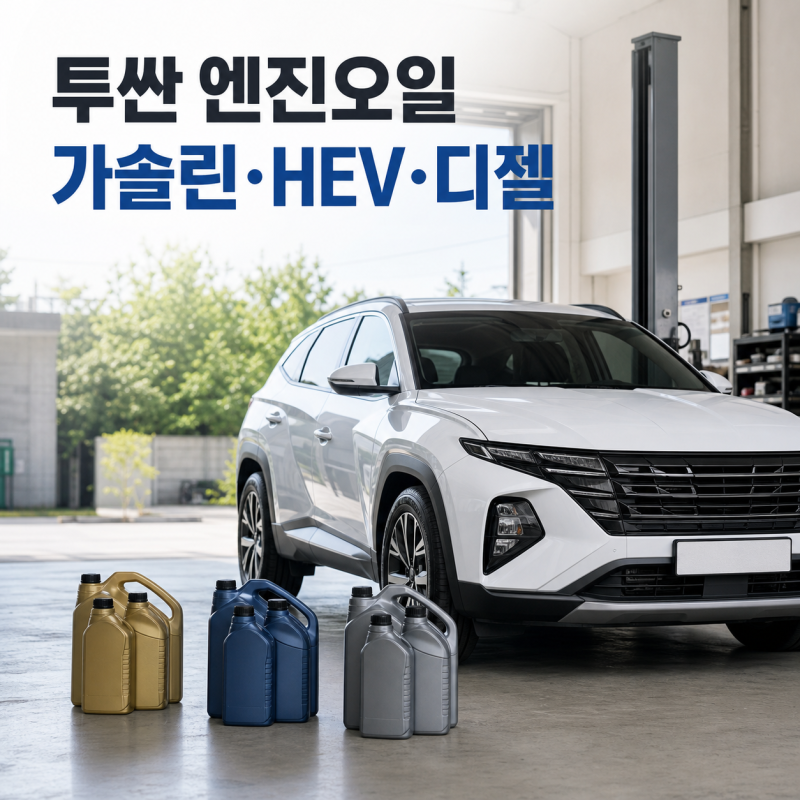 투싼 NX4 엔진오일 저렴하게 교체하기, 가솔린·하이브리드·디젤 비용
